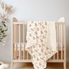 imageKonssy Flounce Muslin Baby Blankets Cotton Crib Blanket for Baby Infant Toddler Super Soft and Lightweight Nursery Blankets 40quotx36quot BlossomDeer