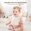 imageKonssy Muslin Baby Bibs for Girls  Soft 100 Cotton Drool Bibs Ruffle Trim for Newborns ampamp Toddlers 036 Months 3Pack
