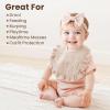 imageKonssy Muslin Baby Bibs for Girls  Soft 100 Cotton Drool Bibs Ruffle Trim for Newborns ampamp Toddlers 036 Months 3Pack