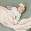 imageKonssy Muslin Baby Blankets for Girls Boys 100 Cotton Crib Blanket for Infant Toddler Super Soft and Lightweight Nursery Swaddling Wrap 40quotx36quot FloralSage Green