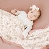 imageKonssy Muslin Baby Blankets for Girls Boys 100 Cotton Crib Blanket for Infant Toddler Super Soft and Lightweight Nursery Swaddling Wrap 40quotx36quot FloralBlossom