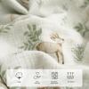 imageKonssy Muslin Baby Blankets for Girls Boys 100 Cotton Crib Blanket for Infant Toddler Super Soft and Lightweight Nursery Swaddling Wrap 40quotx36quot FloralWoodland