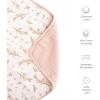 imageKonssy Muslin Baby Blankets for Girls Boys 100 Cotton Crib Blanket for Infant Toddler Super Soft and Lightweight Nursery Swaddling Wrap 40quotx36quot FloralFloral