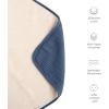 imageKonssy Muslin Baby Blankets for Girls Boys 100 Cotton Crib Blanket for Infant Toddler Super Soft and Lightweight Nursery Swaddling Wrap 40quotx36quot FloralNavy Blue