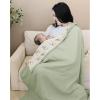 imageKonssy Muslin Baby Blankets for Girls Boys 100 Cotton Crib Blanket for Infant Toddler Super Soft and Lightweight Nursery Swaddling Wrap 40quotx36quot FloralWoodland