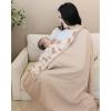 imageKonssy Muslin Baby Blankets for Girls Boys 100 Cotton Crib Blanket for Infant Toddler Super Soft and Lightweight Nursery Swaddling Wrap 40quotx36quot FloralDeer