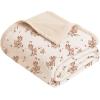 imageKonssy Muslin Baby Blankets for Girls Boys 100 Cotton Crib Blanket for Infant Toddler Super Soft and Lightweight Nursery Swaddling Wrap 40quotx36quot FloralDeer