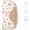 imageKonssy Muslin Baby Blankets for Girls Boys 100 Cotton Crib Blanket for Infant Toddler Super Soft and Lightweight Nursery Swaddling Wrap 40quotx36quot FloralFlourish