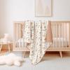 imageKonssy Muslin Baby Blankets for Girls Boys 100 Cotton Crib Blanket for Infant Toddler Super Soft and Lightweight Nursery Swaddling Wrap 40quotx36quot FloralFlourish