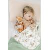 imageKonssy Muslin Baby Blankets for Girls Boys 100 Cotton Crib Blanket for Infant Toddler Super Soft and Lightweight Nursery Swaddling Wrap 40quotx36quot FloralWoodland