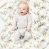 imageKonssy Muslin Baby Blankets for Girls Boys 100 Cotton Crib Blanket for Infant Toddler Super Soft and Lightweight Nursery Swaddling Wrap 40quotx36quot FloralWoodland