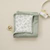 imageKonssy Muslin Baby Blankets for Girls Boys 100 Cotton Crib Blanket for Infant Toddler Super Soft and Lightweight Nursery Swaddling Wrap 40quotx36quot FloralGreen Leaves