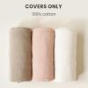 imageKonssy Muslin Baby Lounger Cover 1 Pack 100 Cotton Newborn Lounger Sheets Soft and Breathable Baby Nest Slipcover Cover Only GreenWheat
