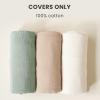 imageKonssy Muslin Baby Lounger Cover 1 Pack 100 Cotton Newborn Lounger Sheets Soft and Breathable Baby Nest Slipcover Cover Only SunGreen