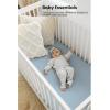 imageKonssy Muslin Crib Sheets for Girl Boy Soft and Breathable Cotton Baby Sheets for Standard Crib Mattress 52quotx 28quot OatBlue