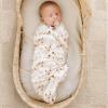 imageKonssy Muslin Swaddle Blankets for Boys Girls 2 Pack Receiving Baby Blanket Large 47 x 47 inches Soft Breathable Swaddling Wrap for Unisex Newborn Pink FloralChestnut  Floral