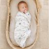 imageKonssy Muslin Swaddle Blankets for Boys Girls 2 Pack Receiving Baby Blanket Large 47 x 47 inches Soft Breathable Swaddling Wrap for Unisex Newborn Pink FloralStar blue