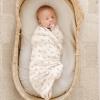 imageKonssy Muslin Swaddle Blankets for Boys Girls 2 Pack Receiving Baby Blanket Large 47 x 47 inches Soft Breathable Swaddling Wrap for Unisex Newborn Pink FloralPink Sun  Khaki Leaf