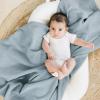 imageKonssy Muslin Swaddle Blankets for Boys Girls 2 Pack Receiving Baby Blanket Large 47 x 47 inches Soft Breathable Swaddling Wrap for Unisex Newborn Pink FloralStar blue