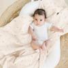 imageKonssy Muslin Swaddle Blankets for Boys Girls 2 Pack Receiving Baby Blanket Large 47 x 47 inches Soft Breathable Swaddling Wrap for Unisex Newborn Pink FloralCoffee Check moon