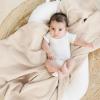 imageKonssy Muslin Swaddle Blankets for Boys Girls 2 Pack Receiving Baby Blanket Large 47 x 47 inches Soft Breathable Swaddling Wrap for Unisex Newborn Pink FloralBlossom cream