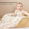 imageKonssy Muslin Swaddle Blankets for Boys Girls 2 Pack Receiving Baby Blanket Large 47 x 47 inches Soft Breathable Swaddling Wrap for Unisex Newborn Pink FloralPeach Blossom Sun