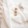 imageKonssy Waffle Baby Blanket  Soft ampamp Cozy Nursery Swaddle Blanket Lightweight Toddler Throw for Boys ampamp Girls Ideal for WrappingBlush PinkWhite