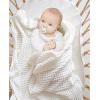 imageKonssy Waffle Baby Blanket  Soft ampamp Cozy Nursery Swaddle Blanket Lightweight Toddler Throw for Boys ampamp Girls Ideal for WrappingBlush PinkWhite