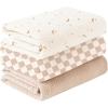 imageKonssy 3 Pack Muslin Swaddle Blankets for Unisex Newborn Receiving Blanket Large 47 x 47 inches Soft Breathable Muslin Baby Swaddles for Boys ampamp GirlsMoon