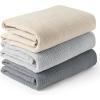imageKonssy 3 Pack Muslin Swaddle Blankets for Unisex Newborn Receiving Blanket Large 47 x 47 inches Soft Breathable Muslin Baby Swaddles for Boys ampamp GirlsGrey
