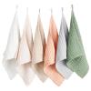 imageKonssy 6 Pack Baby Muslin Washcloths for Unisex 100 Cotton Wash Cloth Set for Baby Face Body Comfy and Soft for Newborn Infants Kids Girls and BoysLight Color