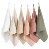 imageKonssy 6 Pack Baby Muslin Washcloths for Unisex 100 Cotton Wash Cloth Set for Baby Face Body Comfy and Soft for Newborn Infants Kids Girls and BoysPastel Color