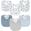 imageKonssy 6Pack Muslin Baby Bibs for Boys ampamp Girls Soft Cotton Absorbent Bandana Drool Bibs for Drooling ampamp TeethingOcean