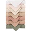 imageKonssy 7Pack Soft Cotton Face Wash Cloths Reusable Absorbent Washcloths for Sensitive Skin Facial Makeup Remover Towels for Women 11 x 11 InchGreen