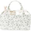 imageKonssy Baby Diaper Bag Caddy Organizer Nappy Bag Newborn Baby Essentials Gift for Baby Shower Baby Registry Portable Nursey Basket with Removable Divider Must Haves for Baby Girls and BoysGreen Leaves