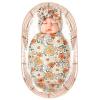 imageKonssy Baby Girl Newborn Receiving Blanket with Headband Set Baby Swaddle Nursery Swaddle WrapBeige