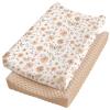 imageKonssy Minky Changing Pad Cover 2 Pack Soft Minky Dots Plush Diaper Changing Table Cover Set Breathable Changing Pad Sheets for Baby Girls Boys Flourish ClayFlourish  Clay