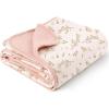 imageKonssy Muslin Baby Blankets for Girls Boys 100 Cotton Crib Blanket for Infant Toddler Super Soft and Lightweight Nursery Swaddling Wrap 40quotx36quot FloralFloral