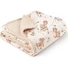 imageKonssy Muslin Baby Blankets for Girls Boys 100 Cotton Crib Blanket for Infant Toddler Super Soft and Lightweight Nursery Swaddling Wrap 40quotx36quot FloralDeer