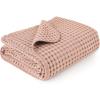 imageKonssy Waffle Baby Blanket  Soft ampamp Cozy Nursery Swaddle Blanket Lightweight Toddler Throw for Boys ampamp Girls Ideal for WrappingBlush PinkBlush Pink