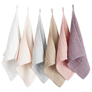 imageKonssy 6 Pack Baby Muslin Washcloths for Unisex 100 Cotton Wash Cloth Set for Baby Face Body Comfy and Soft for Newborn Infants Kids Girls and BoysPistachio Color