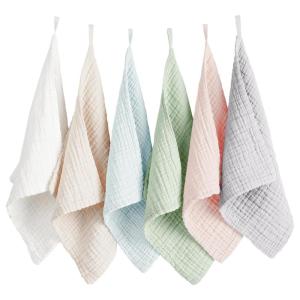 imageKonssy 6 Pack Face Cloths Soft Wash Cloth for Washing Face Cotton Face Towels for Sensitive Skin Women Facial Makeup Remover Reusable Absorbent Washcloths 11 x 11 InchBeige