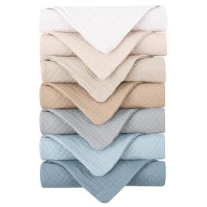 imageKonssy 7Pack Soft Cotton Face Wash Cloths Reusable Absorbent Washcloths for Sensitive Skin Facial Makeup Remover Towels for Women 11 x 11 InchBlue