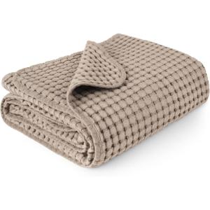 imageKonssy Waffle Baby Blanket  Soft ampamp Cozy Nursery Swaddle Blanket Lightweight Toddler Throw for Boys ampamp Girls Ideal for WrappingBlush PinkClay