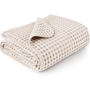 imageKonssy Waffle Baby Blanket  Soft ampamp Cozy Nursery Swaddle Blanket Lightweight Toddler Throw for Boys ampamp Girls Ideal for WrappingBlush PinkOat