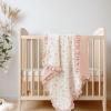 imageKonssy Flounce Muslin Baby Blankets Cotton Crib Blanket for Baby Infant Toddler Super Soft and Lightweight Nursery Blankets 40quotx36quot LeafyBlossom
