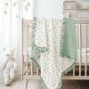 imageKonssy Flounce Muslin Baby Blankets Cotton Crib Blanket for Baby Infant Toddler Super Soft and Lightweight Nursery Blankets 40quotx36quot LeafyLeafy
