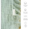 imageKonssy Flounce Muslin Baby Blankets Cotton Crib Blanket for Baby Infant Toddler Super Soft and Lightweight Nursery Blankets 40quotx36quot LeafyLeafy