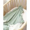 imageKonssy Flounce Muslin Baby Blankets Cotton Crib Blanket for Baby Infant Toddler Super Soft and Lightweight Nursery Blankets 40quotx36quot LeafyLeafy