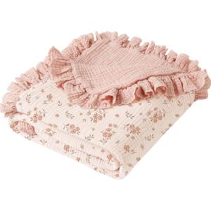 imageKonssy Flounce Muslin Baby Blankets Cotton Crib Blanket for Baby Infant Toddler Super Soft and Lightweight Nursery Blankets 40quotx36quot LeafyBlossom